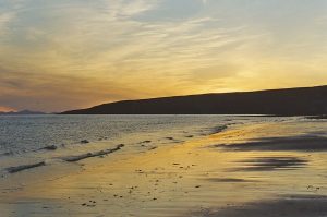 Sunset over Sands Beach Scottish Highlands